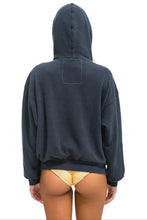 Load image into Gallery viewer, AVIATOR NATION WAVE STRIPE 4 PULLOVER UNISEX HOODIE RELAXED - CHARCOAL/CHARCOAL