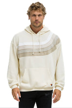 Load image into Gallery viewer, AVIATOR NATION WAVE STRIPE 4 PULLOVER UNISEX HOODIE RELAXED -VINTAGE WHITE/VINTAGE WHITE