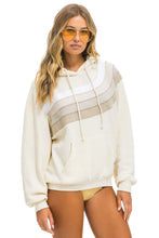 Load image into Gallery viewer, AVIATOR NATION WAVE STRIPE 4 PULLOVER UNISEX HOODIE RELAXED -VINTAGE WHITE/VINTAGE WHITE