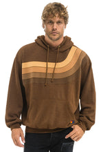 Load image into Gallery viewer, AVIATOR NATION WAVE STRIPE 4 PULLOVER HOODIE RELAXED - CHOCOLATE/ESPRESSO