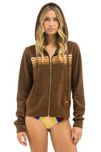 Load image into Gallery viewer, Aviator Nation 5 STRIPE UNISEX HOODIE - CHOCOLATE/ESPRESSO