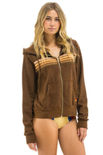 Load image into Gallery viewer, Aviator Nation 5 STRIPE UNISEX HOODIE - CHOCOLATE/ESPRESSO