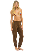 Load image into Gallery viewer, Aviator Nation 5 Stripe Sweatpants in CHOCOLATE/ESPRESSO