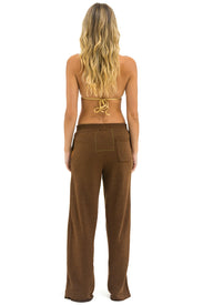 AVIATOR NATION WIDE LEG POCKET SWEATPANTS - CHOCOLATE