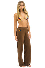 Load image into Gallery viewer, AVIATOR NATION WIDE LEG 5 STRIPE POCKET SWEATPANTS - CHOCOLATE/ESPRESSO