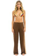Load image into Gallery viewer, AVIATOR NATION WIDE LEG 5 STRIPE POCKET SWEATPANTS - CHOCOLATE/ESPRESSO