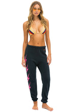 Load image into Gallery viewer, AVIATOR NATION BOLT 4 WOMENS SWEATPANTS - CHARCOAL-NEON PINK