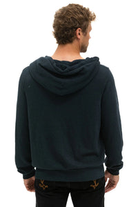 AVIATOR NATION BOLT 2 ZIP HOODIE - CHARCOAL/NEON PINK