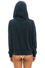 Load image into Gallery viewer, AVIATOR NATION BOLT 2 ZIP HOODIE - CHARCOAL/NEON PINK