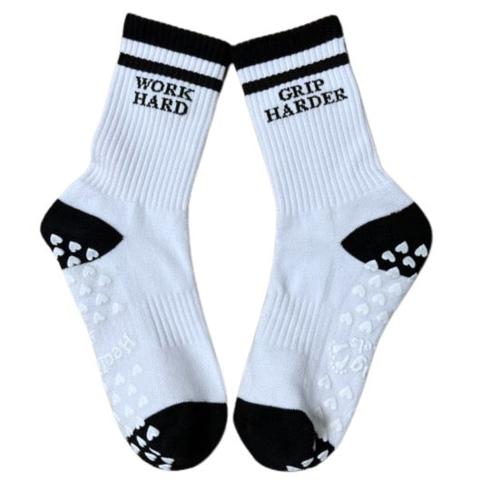 SINGER22 Exclusive Healing Heels Work Hard Grip Harder Socks