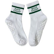Load image into Gallery viewer, SINGER22 Exclusive Healing Heels East Coast West Coast Socks WHITE/GREEN