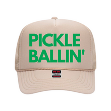 Load image into Gallery viewer, Exclusive SINGER22 Limited Edition Pickle Ballin&#39; Trucker Hat in 6 colorways w Side Embroidered Raquets and Ball