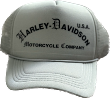 Load image into Gallery viewer, SINGER22 Exclusive Harley Davidson Trucker Hat in Black or Silver With Back Embroidery Ride To Live , Live To Ride