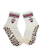 Load image into Gallery viewer, SINGER22 Exclusive Healing Heels TI AMO White Pilates Socks