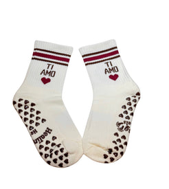SINGER22 Exclusive Healing Heels TI AMO White Pilates Socks