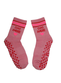 SINGER22 Exclusive Healing Heels Ciao Amore Pink Pilates Socks
