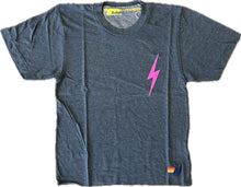 Load image into Gallery viewer, AVIATOR NATION BOLT 2 BOYFRIEND TEE - CHARCOAL/NEON PINK