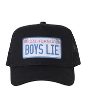 Load image into Gallery viewer, BOYS LIE DRIVER'S LICENSE TRUCKER HAT IN BLACK