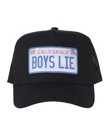 BOYS LIE DRIVER'S LICENSE TRUCKER HAT IN BLACK