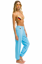 Load image into Gallery viewer, Aviator Nation 5 Stripe Sweatpants in Sky/Neon Rainbow