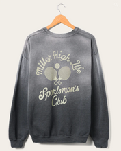 Load image into Gallery viewer, JUNKFOOD CLOTHING UNISEX MILLER HIGH LIFE SPORTSMAN&#39;S CLUB TABLE TENNIS TEAM FLEA MARKET FLEECE