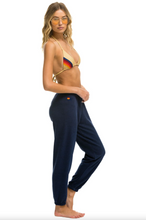 Load image into Gallery viewer, Aviator Nation 5 Stripe Sweatpants in NAVY/BLUE