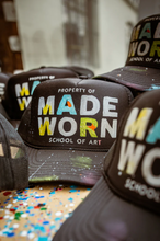 Load image into Gallery viewer, MADEWORN &quot;SCHOOL OF ART&quot; TRUCKER HAT IN BLACK