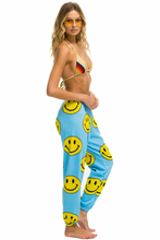 Load image into Gallery viewer, AVIATOR NATION SMILEY REPEAT SWEATPANTS - SKY