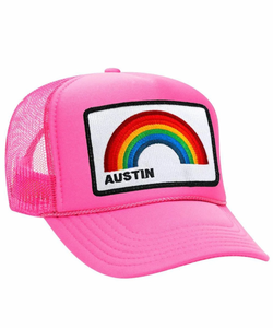 Aviator Nation VAIL & LAGUNA BEACH Rainbow Trucker Hat in MANY COLORS