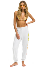 Load image into Gallery viewer, AVIATOR NATION SMILEY SUNSET WOMENS SWEATPANTS - WHITE