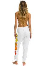 Load image into Gallery viewer, AVIATOR NATION SMILEY SUNSET WOMENS SWEATPANTS - WHITE