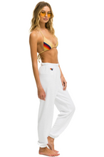 Load image into Gallery viewer, AVIATOR NATION SMILEY SUNSET WOMENS SWEATPANTS - WHITE