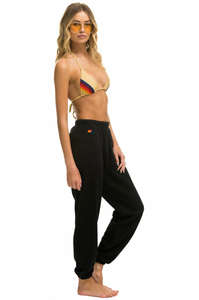 AVIATOR NATION SMILEY SUNSET WOMENS SWEATPANTS - BLACK