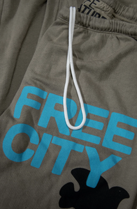 FREE CITY UNISEX LARGE SWEATPANT - GREEN DIRT