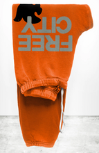 Load image into Gallery viewer, FREE CITY UNISEX LARGE SWEATPANT - ORANGE MACHINE