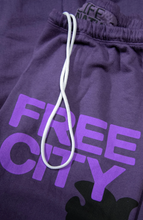 Load image into Gallery viewer, FREE CITY UNISEX LARGE SWEATPANT -PURPLE PLANT
