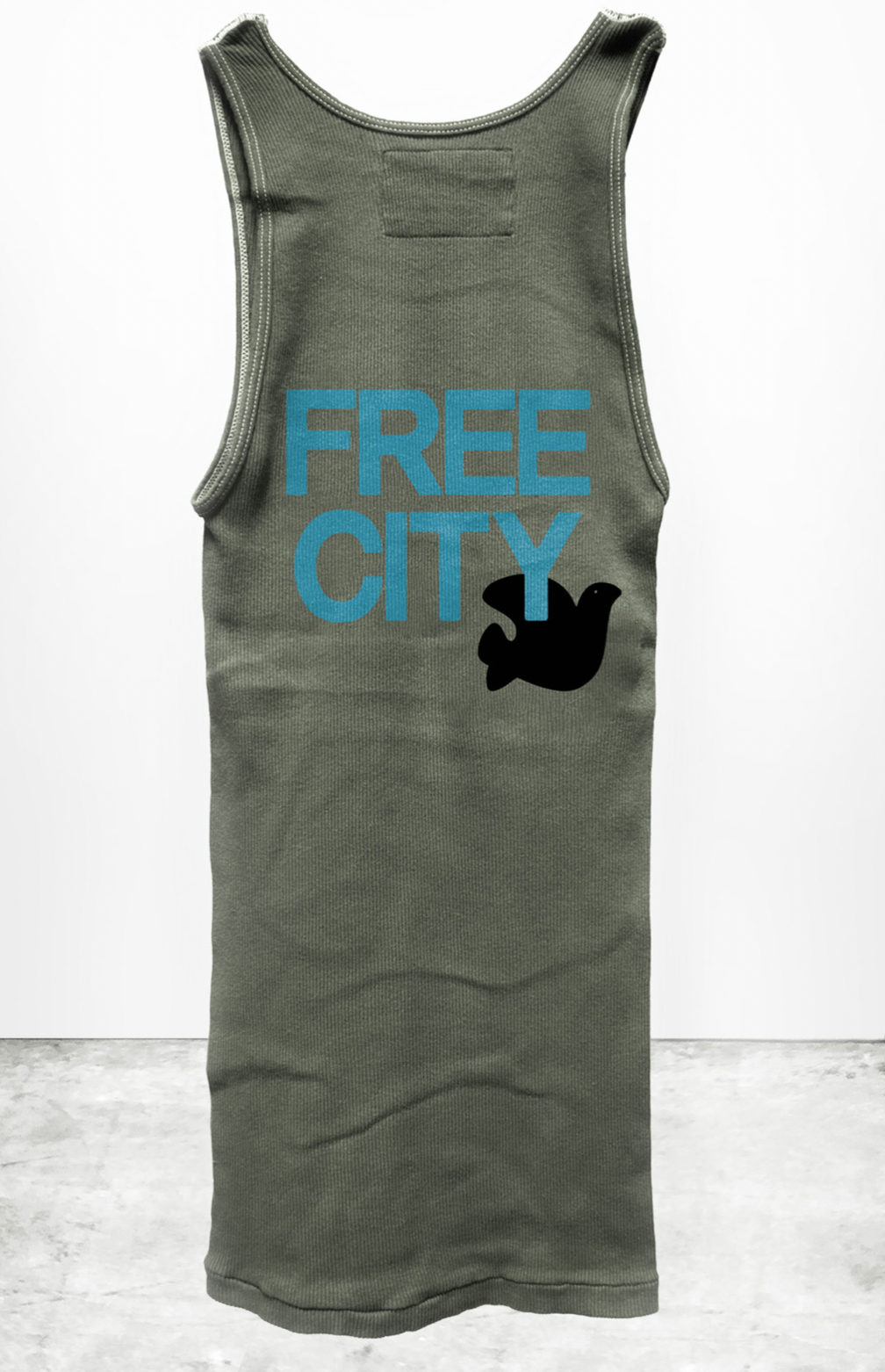 FREE CITY SUPERVINTAGE TANK TOP - GREENDIRT