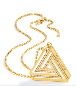Aaron Basha Large Abracadabra Triangle Series 4 Pendant (preorder ships in 4 weeks)