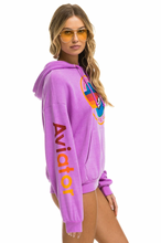 Load image into Gallery viewer, AVIATOR NATION UNISEX RELAXED PULLOVER HOODIE - NEON PURPLE