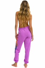 Load image into Gallery viewer, Aviator Nation Neon Logo Sweatpant in Neon Purple