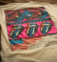 Load image into Gallery viewer, MADEWORN ROLLING STONES STEEL WHEELS &#39;89 UNISEX TEE IN MELLOW YELLOW