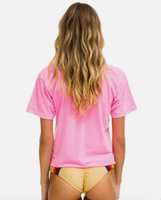 Load image into Gallery viewer, AVIATOR NATION BOLT HEART BOYFRIEND TEE - NEON PINK