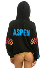 Load image into Gallery viewer, Aviator Nation PALM TREE FESTIVAL ASPEN 2023 PULLOVER HOODIE RELAXED - BLACK