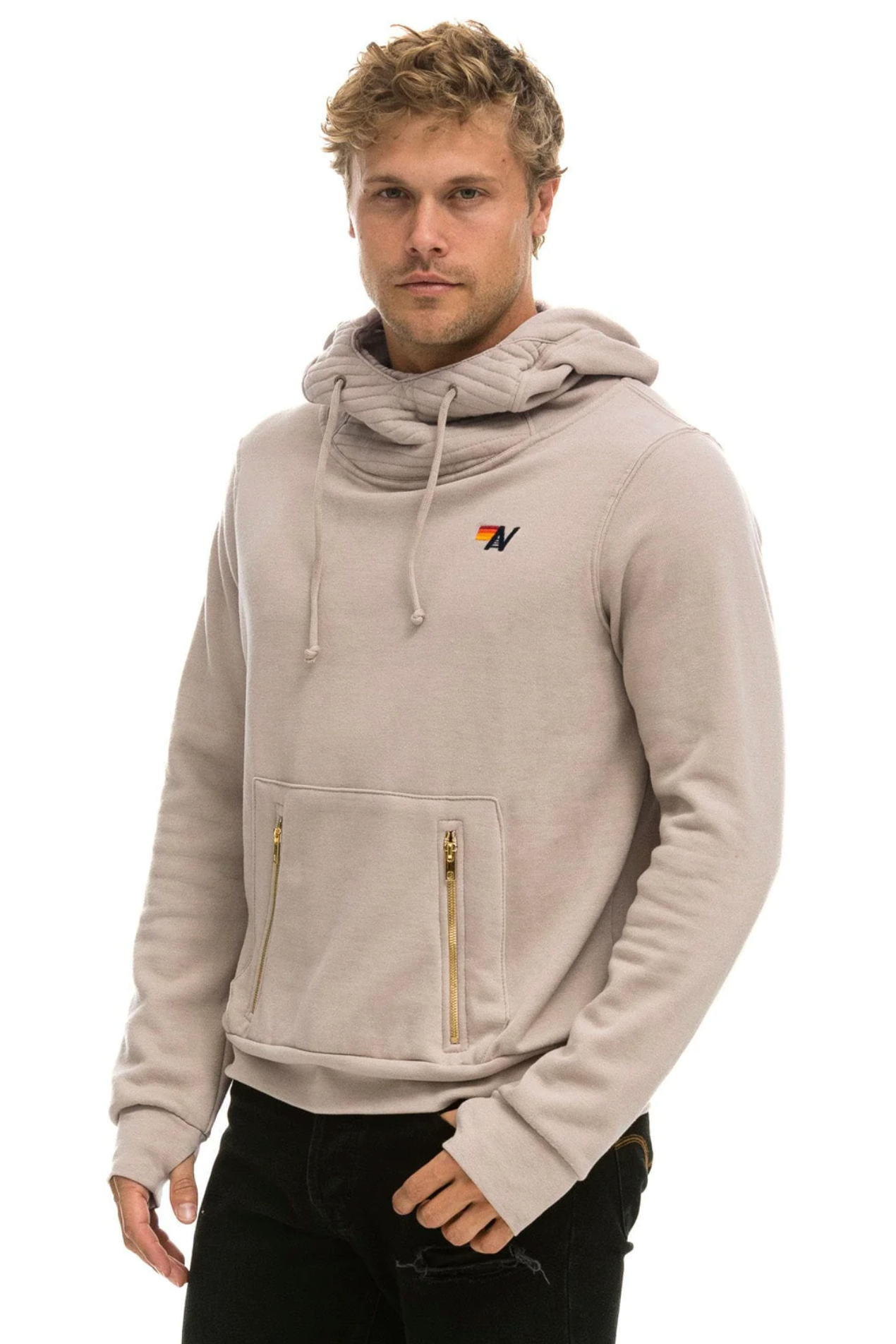 Aviator Nation NINJA PULLOVER UNISEX HOODIE SAND SINGER22