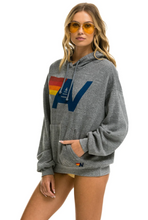 Load image into Gallery viewer, AVIATOR NATION UNISEX LOGO PULLOVER RELAXED HOODIE - HEATHER GREY