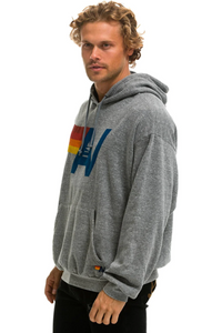 AVIATOR NATION UNISEX LOGO PULLOVER RELAXED HOODIE - HEATHER GREY