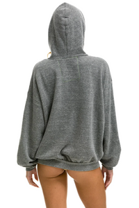 AVIATOR NATION UNISEX LOGO PULLOVER RELAXED HOODIE - HEATHER GREY