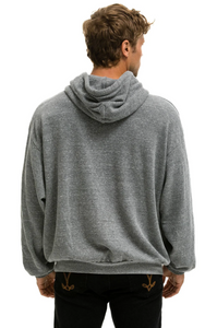 AVIATOR NATION UNISEX LOGO PULLOVER RELAXED HOODIE - HEATHER GREY