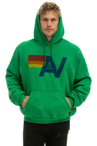 AVIATOR NATION UNISEX LOGO PULLOVER RELAXED HOODIE - KELLY GREEN