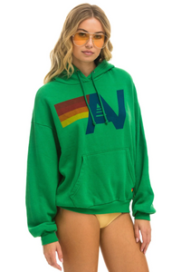 AVIATOR NATION UNISEX LOGO PULLOVER RELAXED HOODIE - KELLY GREEN